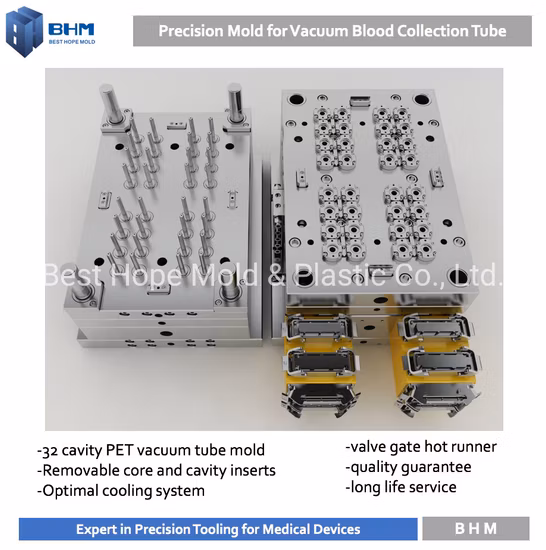 Hot Runner Injection Mold/Mould for Blood Collection Tube Pet Tube